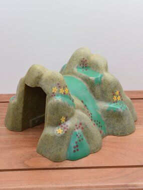 BRIO Rock for Wooden Train 33027 MOUNTIAN ADVENTURE TUNNEL Grey Plastic Flowers